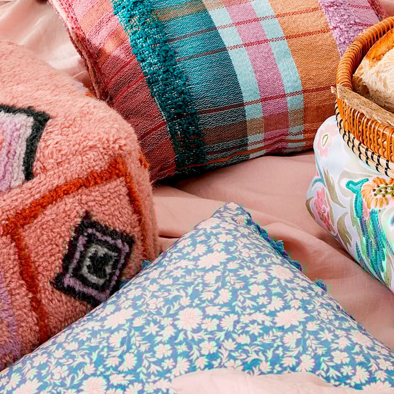 Maisie Floral Teal Cushion