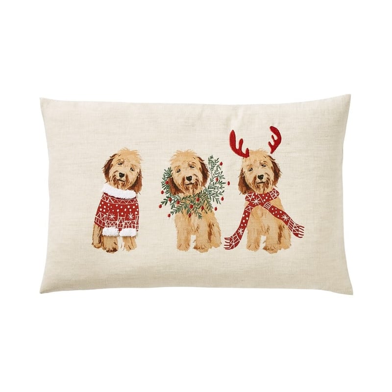 Festive Cavoodles Linen Cushion