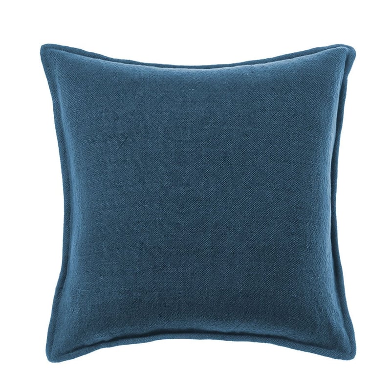 Vintage Washed Linen Cotton Slate Blue Cushion