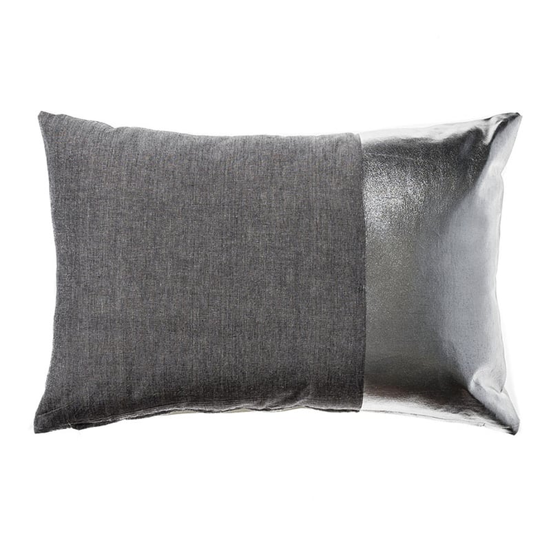 Metallicus Coal and Silver Long Cushion