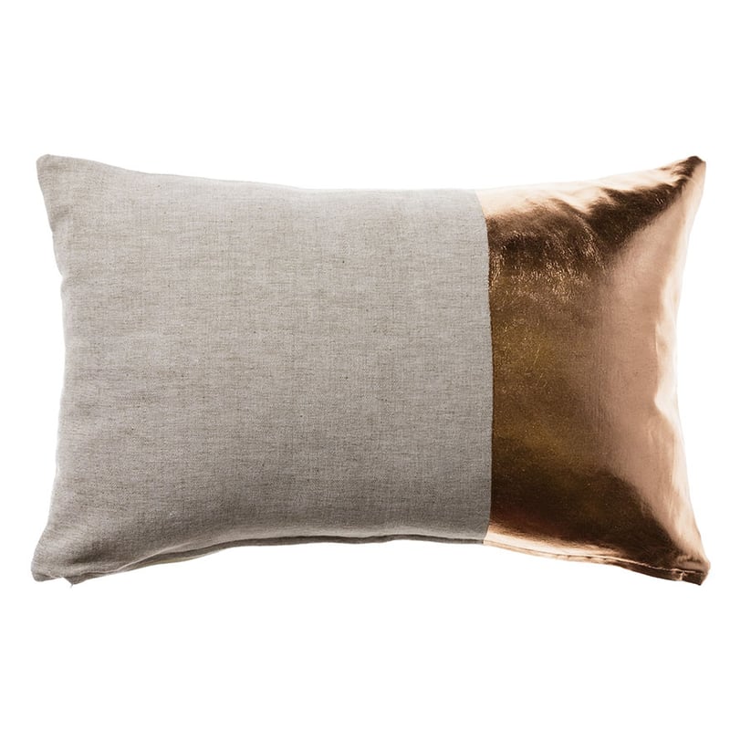 Metallicus Rose Gold and Grey Long Cushion