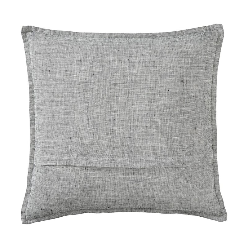 Belgian Black & White Marle Vintage Washed Linen Cushion