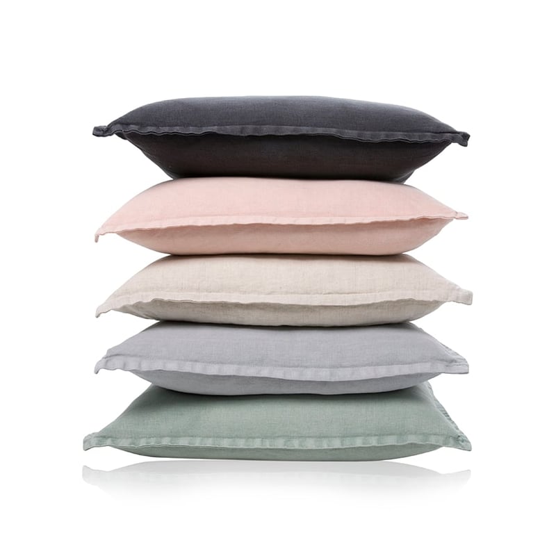 Belgian Fresh Mint Vintage Washed Linen Cushion