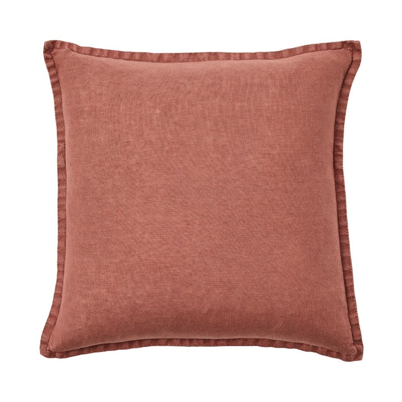 Belgian Mahogany Vintage Washed Linen Cushion