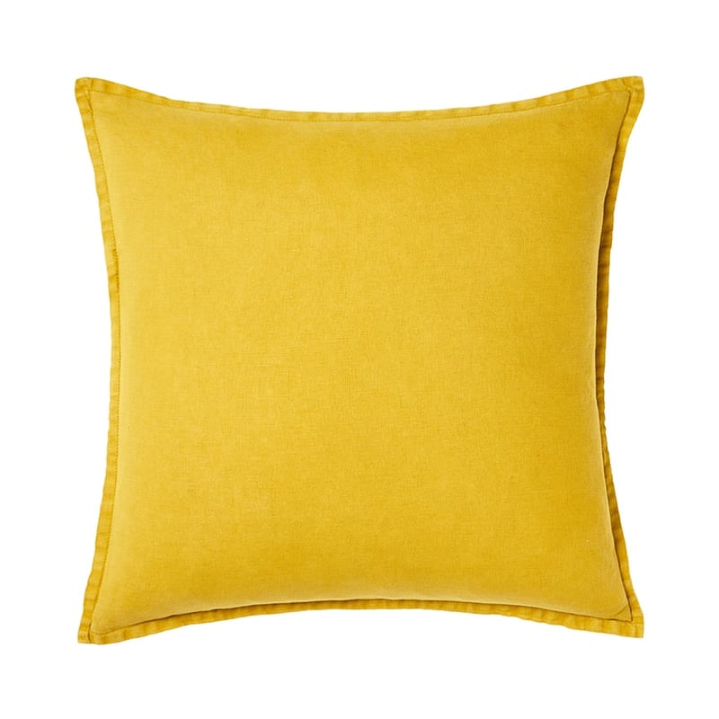 Belgian Mustard Vintage Washed Linen Cushion
