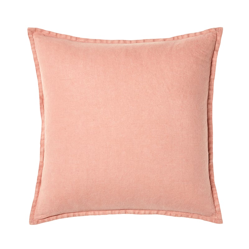 Belgian Salmon Vintage Washed Linen Cushion
