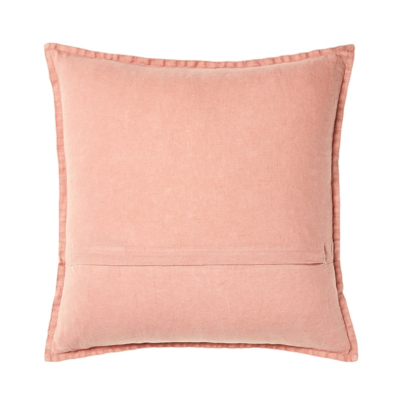 Belgian Salmon Vintage Washed Linen Cushion
