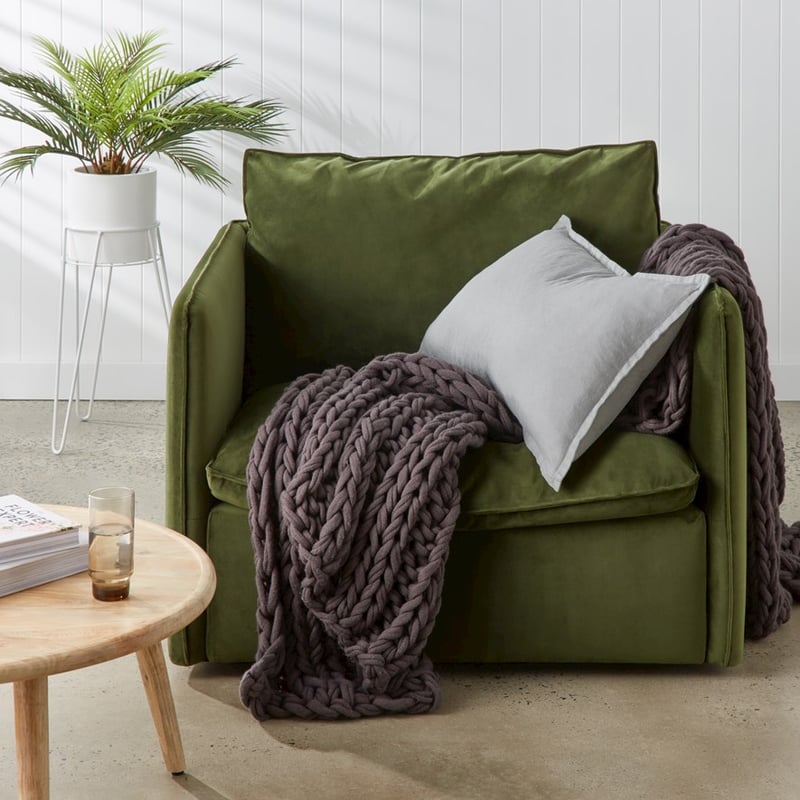 Belgian Seal Grey Vintage Washed Linen Long Cushion