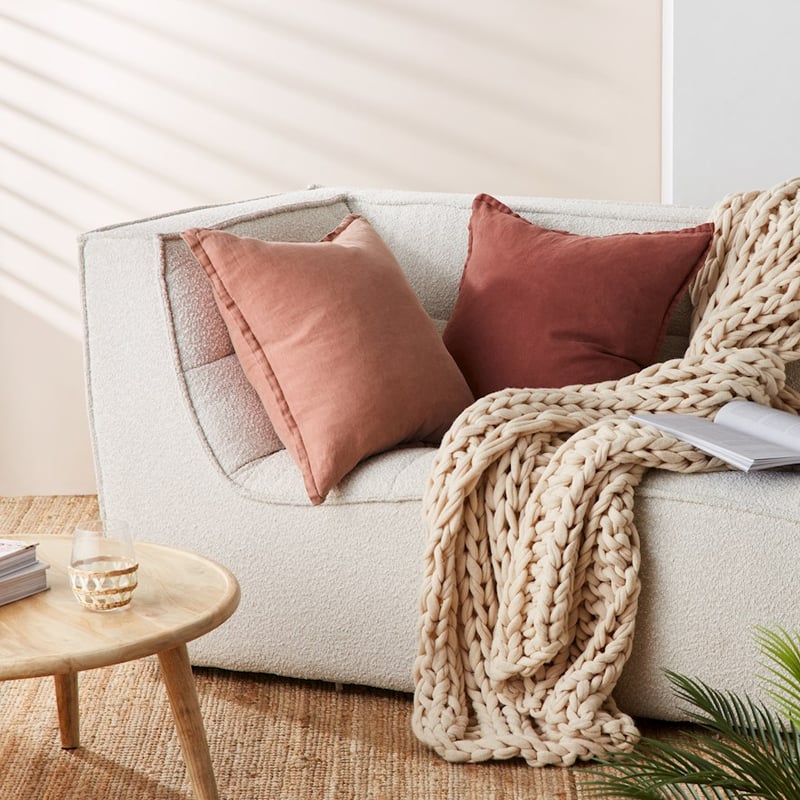 Belgian Dusty Rose Vintage Washed Linen Cushion