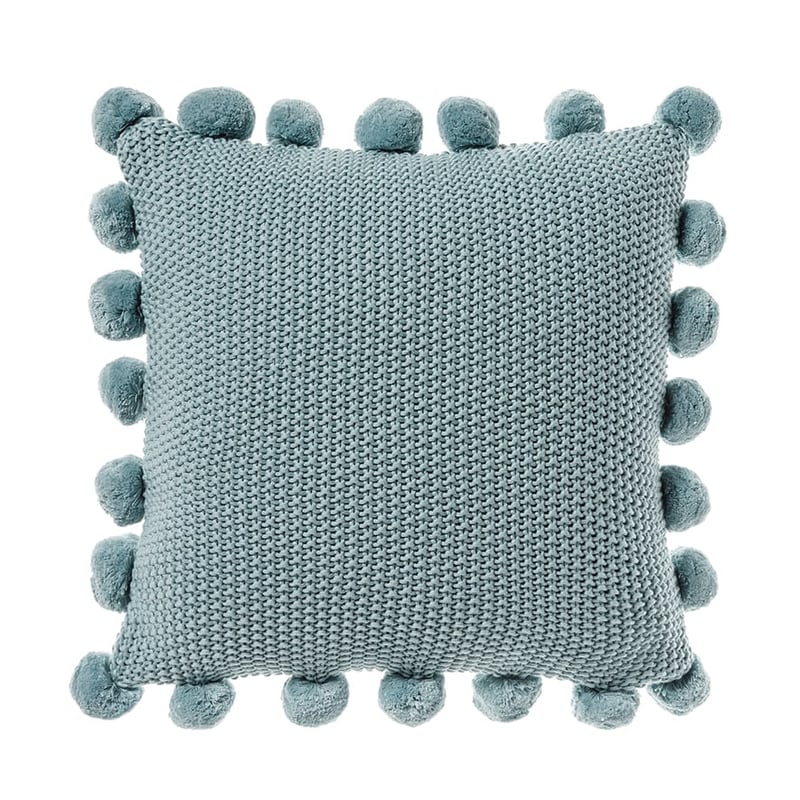 Pom Pom Cushion Blue Gum 