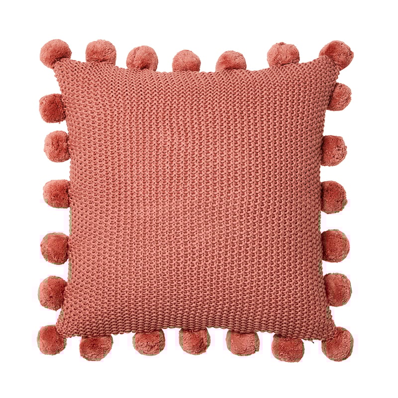 Pom Pom Cushion Dusty Peach
