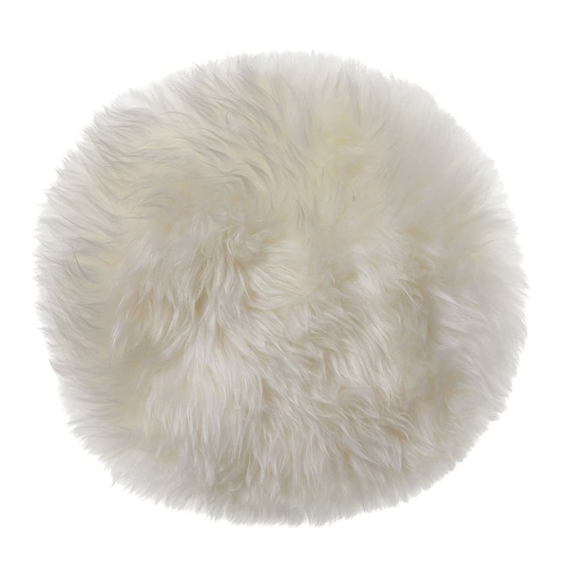 Sheepskin Round Chair Pad Ivory