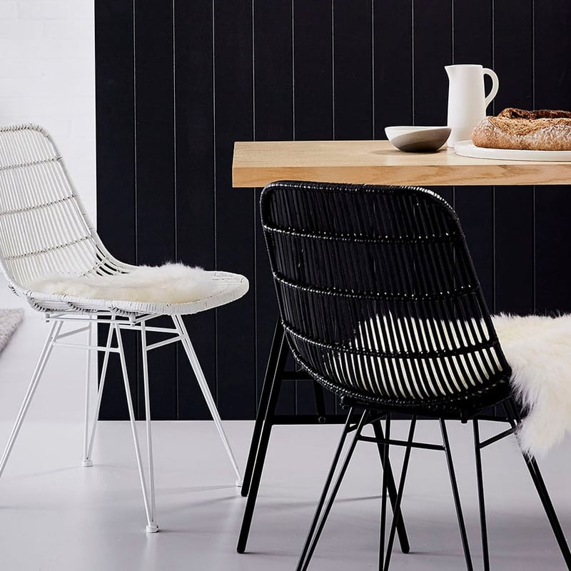 Sheepskin Round Chair Pad Ivory