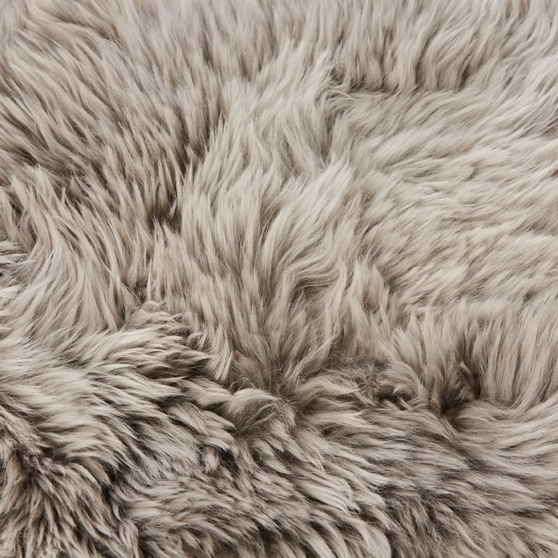 Sheepskin Square Chair Pad Grey