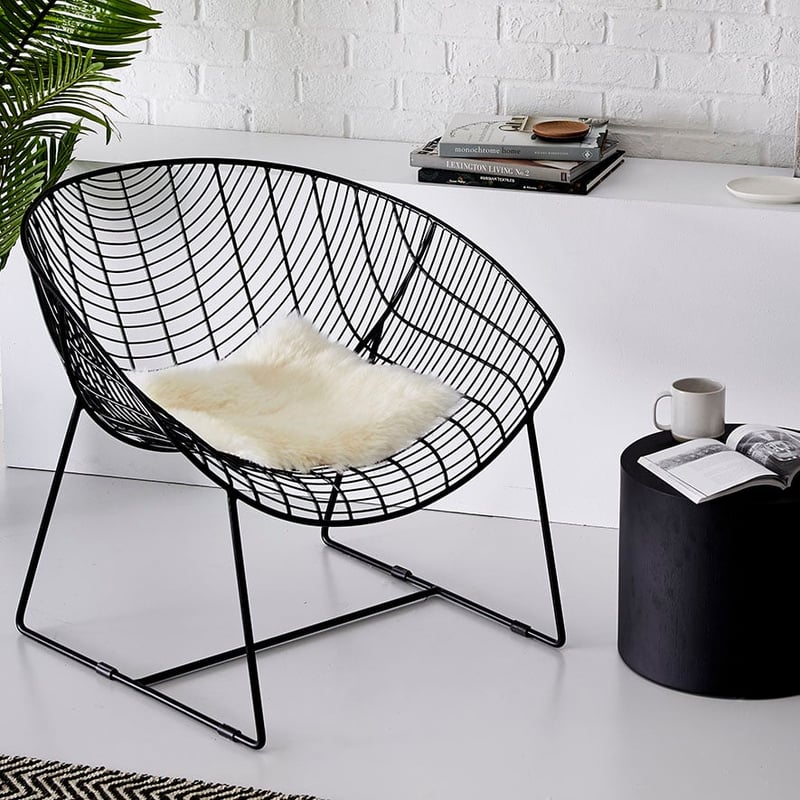 Sheepskin Square Chair Pad Ivory