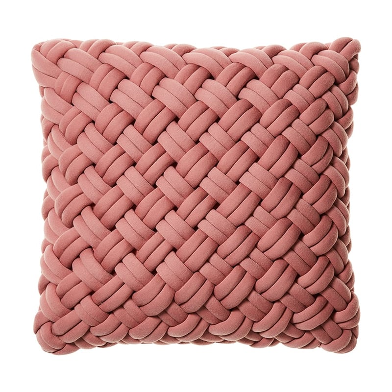 Jersey Chunky Knit Cushion Dusty Rose