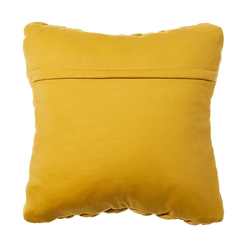 Jersey Chunky Knit Cushion Mustard