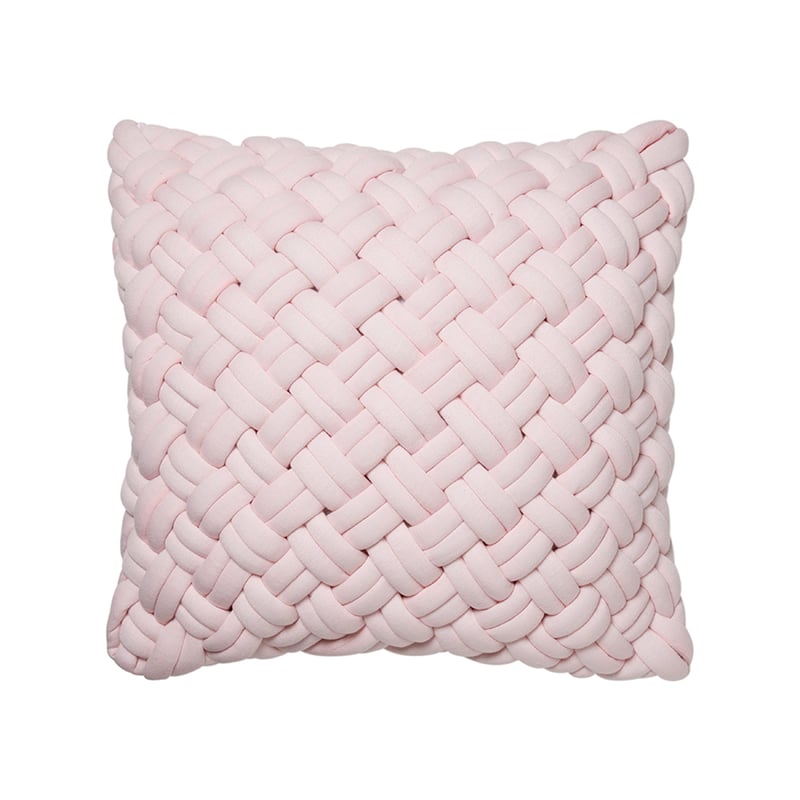 Jersey Chunky Knit Cushion Pale Pink