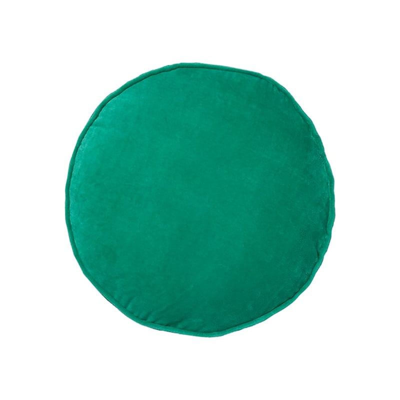 Velvet Jewel Round Quilted Cushion Jade