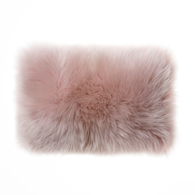 Sheepskin Cushion Blush 