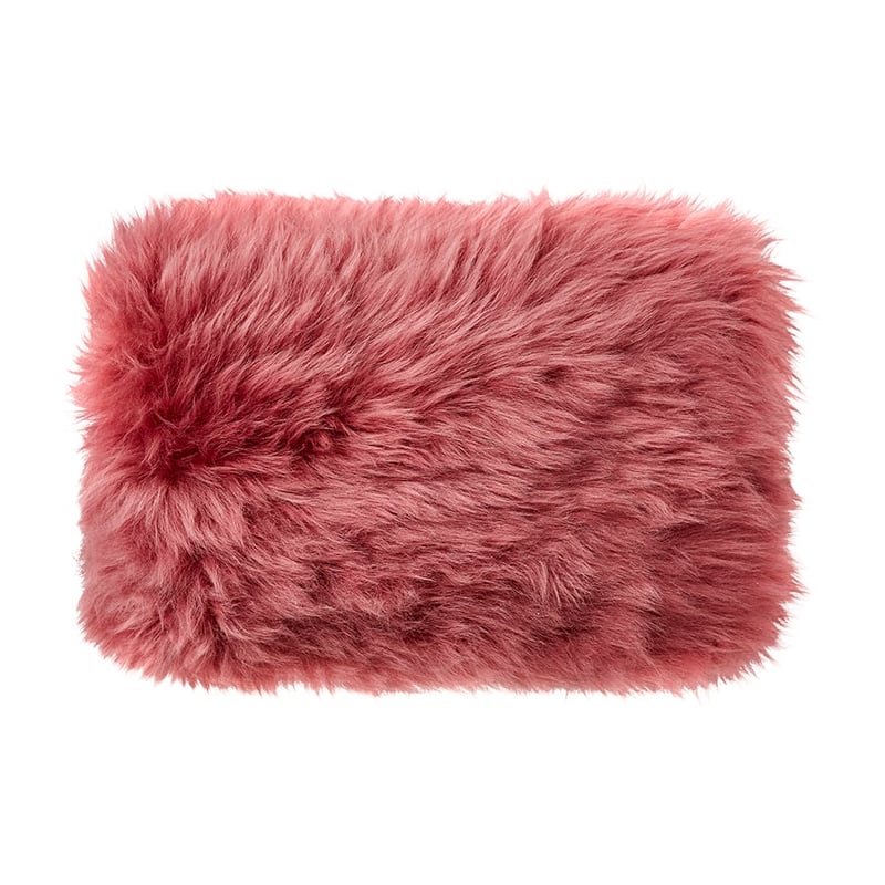 Sheepskin Cushion Rose 