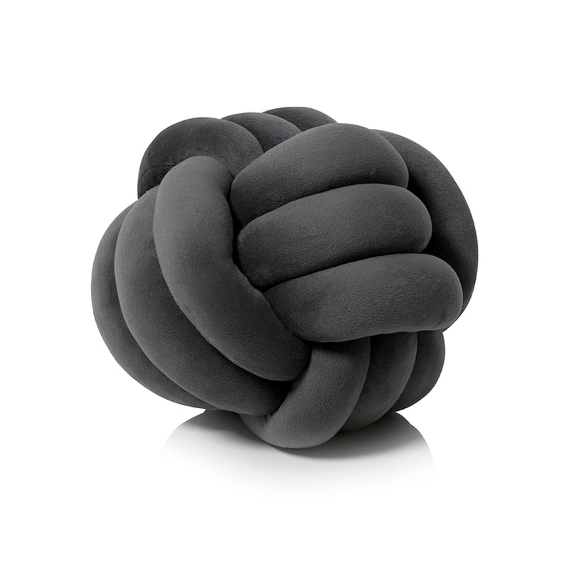 Amelie Knot Cushion Charcoal 