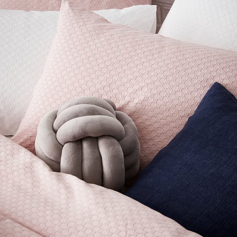 Amelie Knot Cushion in Grey