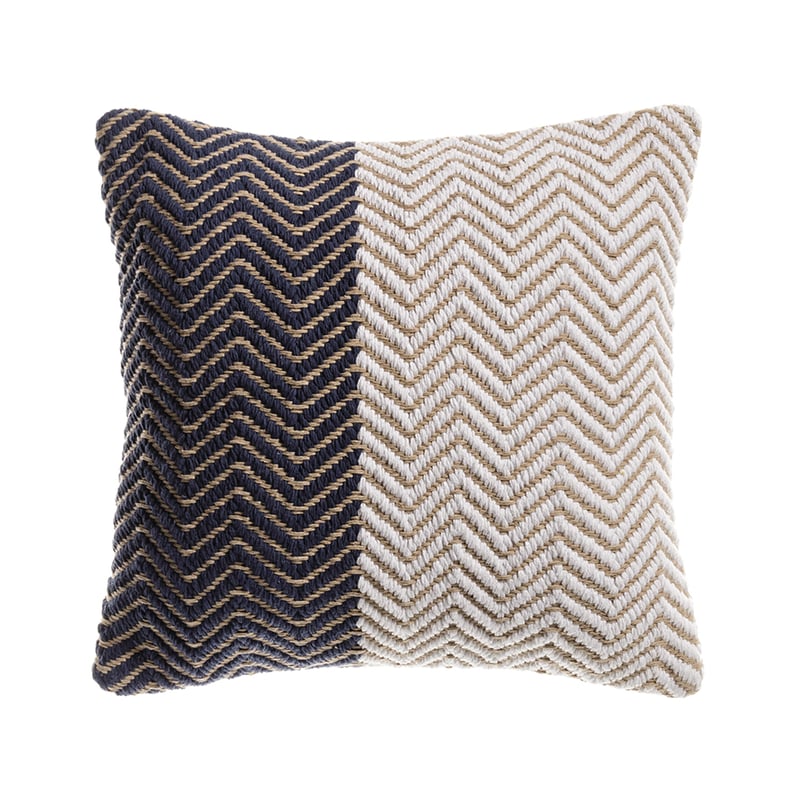 Barbados Chevron Cushion Navy 