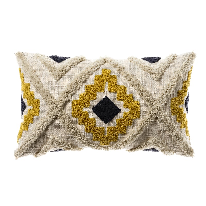 Mexica Cushion Mustard & Navy 
