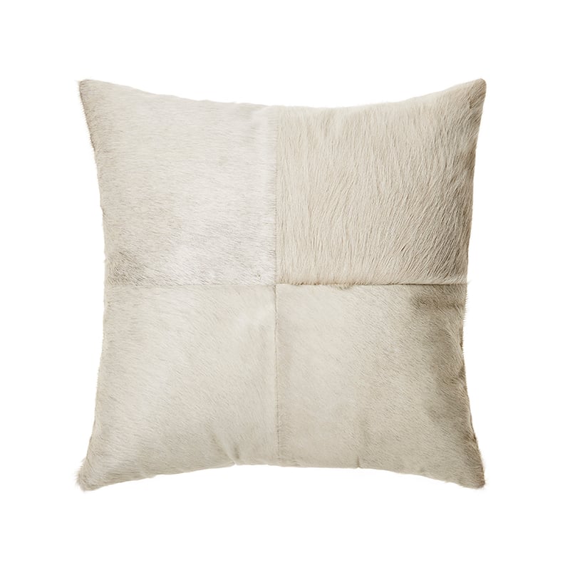 Cowhide Cushion Ivory 