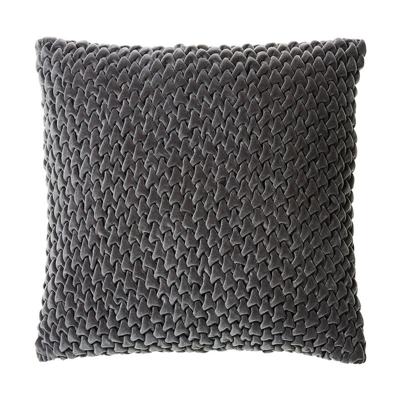 Persian Velvet Cushion Charcoal 
