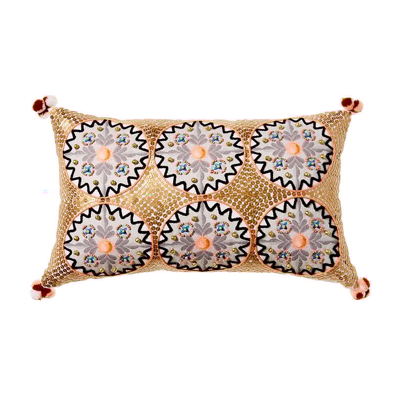 Gypsy Long Tiled Cushion Gold