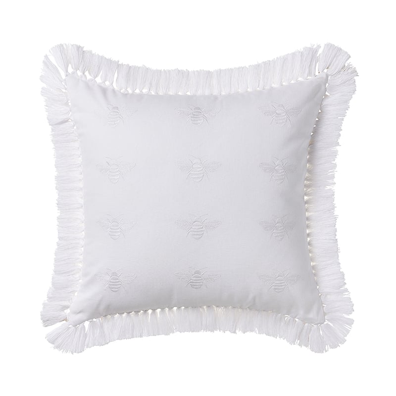 Queen Bee White Cushion