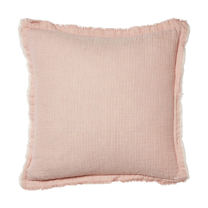 Savana Vintage Washed Fringed Blush Cushion