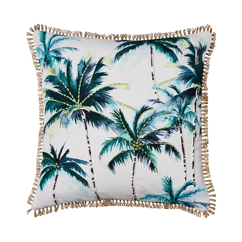 Key West Palms Cushion Teal 