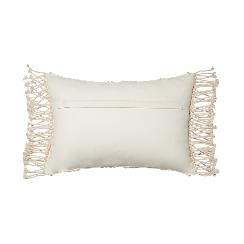 Boho Macrame Cushion Natural Chevron 