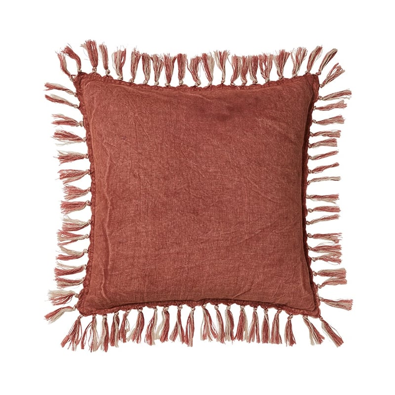 Genoa Vintage Washed Clay Linen Cushion