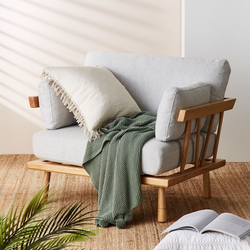 Genoa Vintage Washed White Linen Cushion 