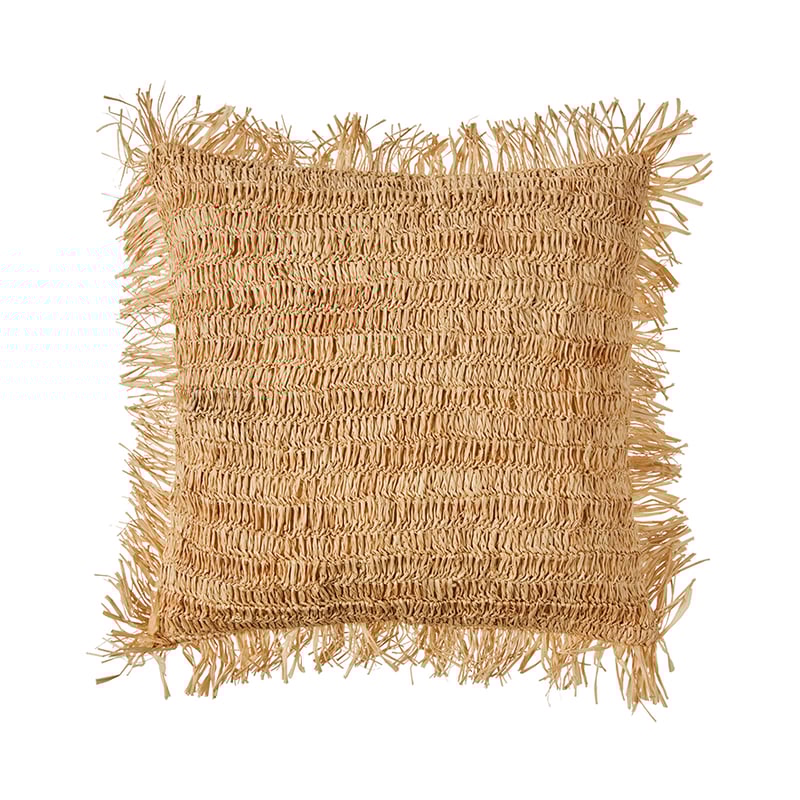 Belongil Raffia Cushion Natural 