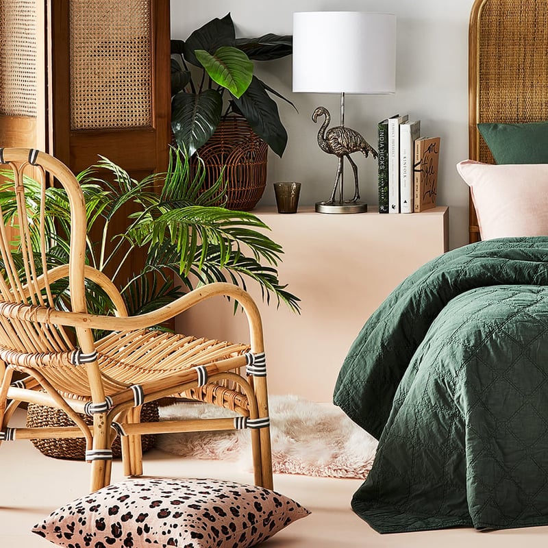 Malmo Leopard Blush Linen Cushion