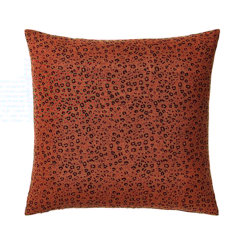 Malmo Leopard Rust Linen Cushion  