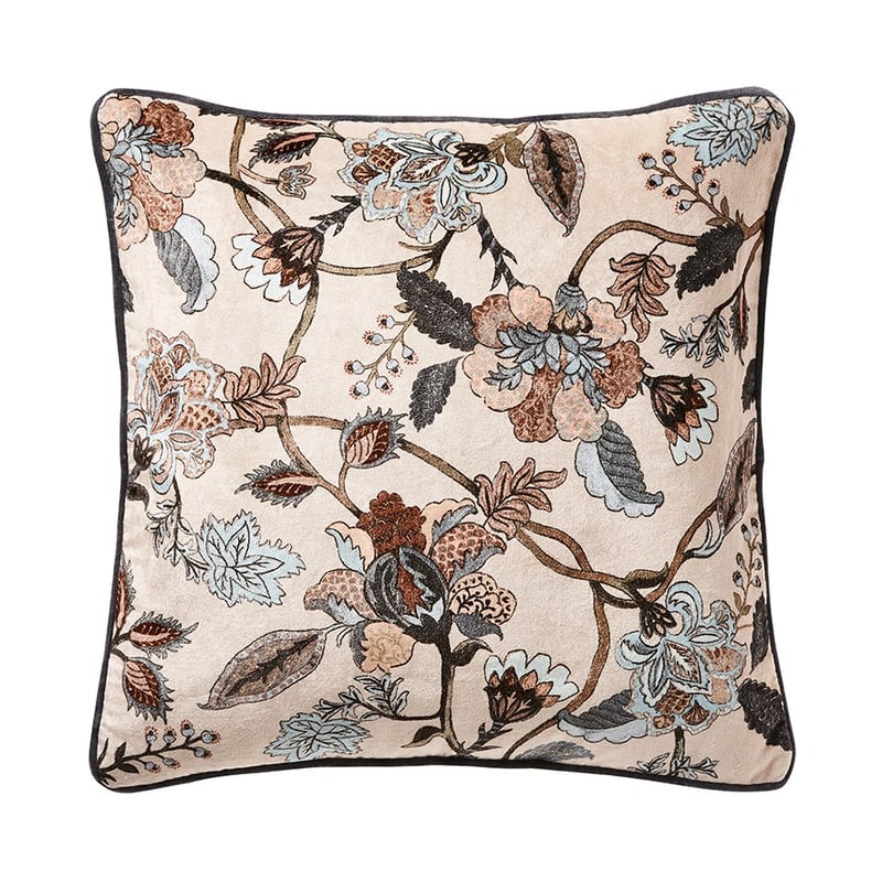 Lilly Floral Dusty Pink Velvet Cushion 