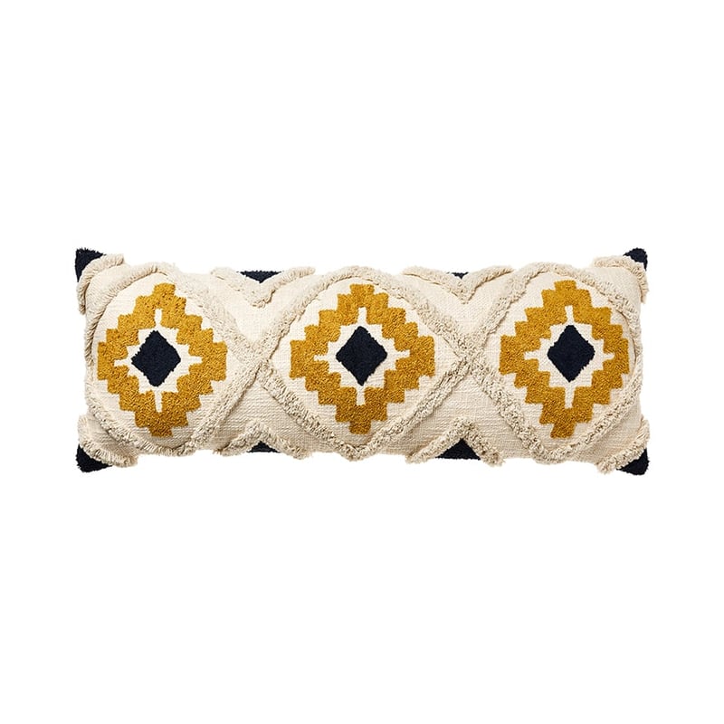 Mexica Mustard & Navy King Cushion 