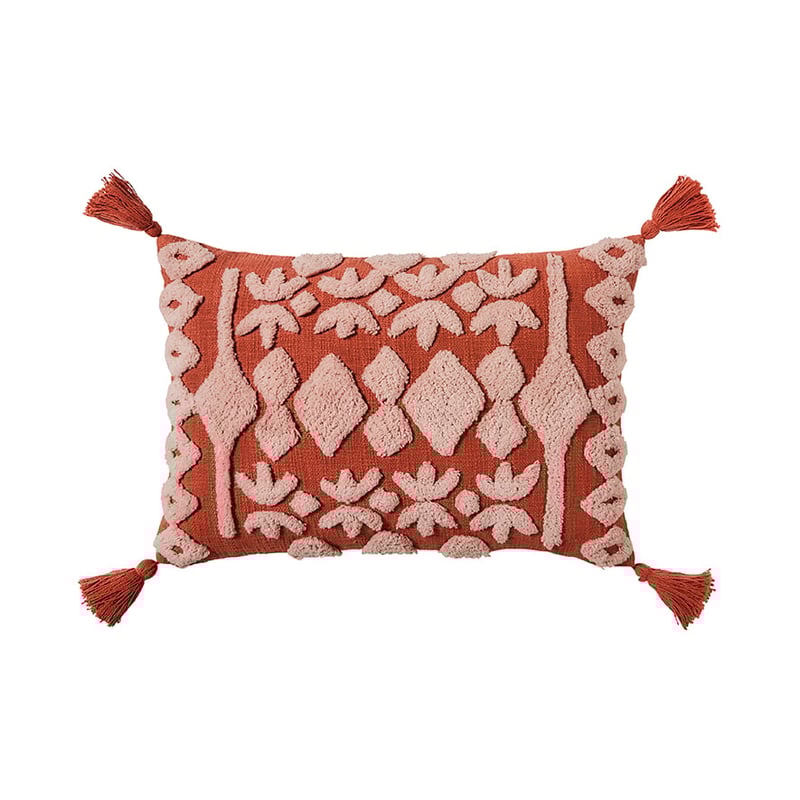 Red Earth Burnt Orange Tufted Cushion 