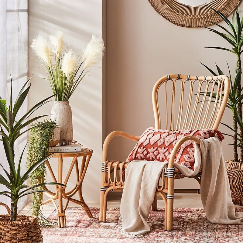 Red Earth Burnt Orange Tufted Cushion 