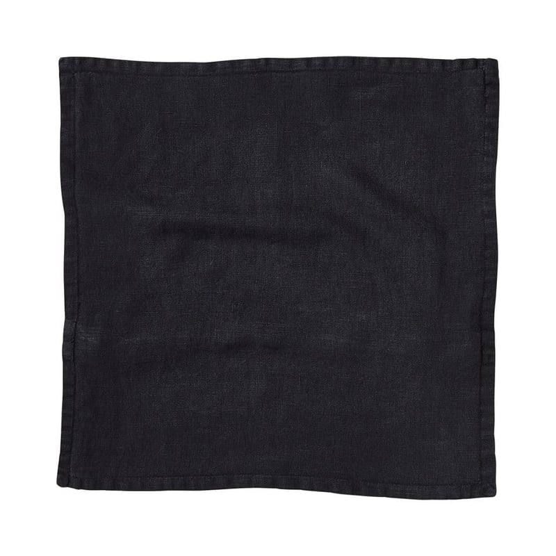 Belgian Charcoal Vintage Washed Linen Cushion Cover