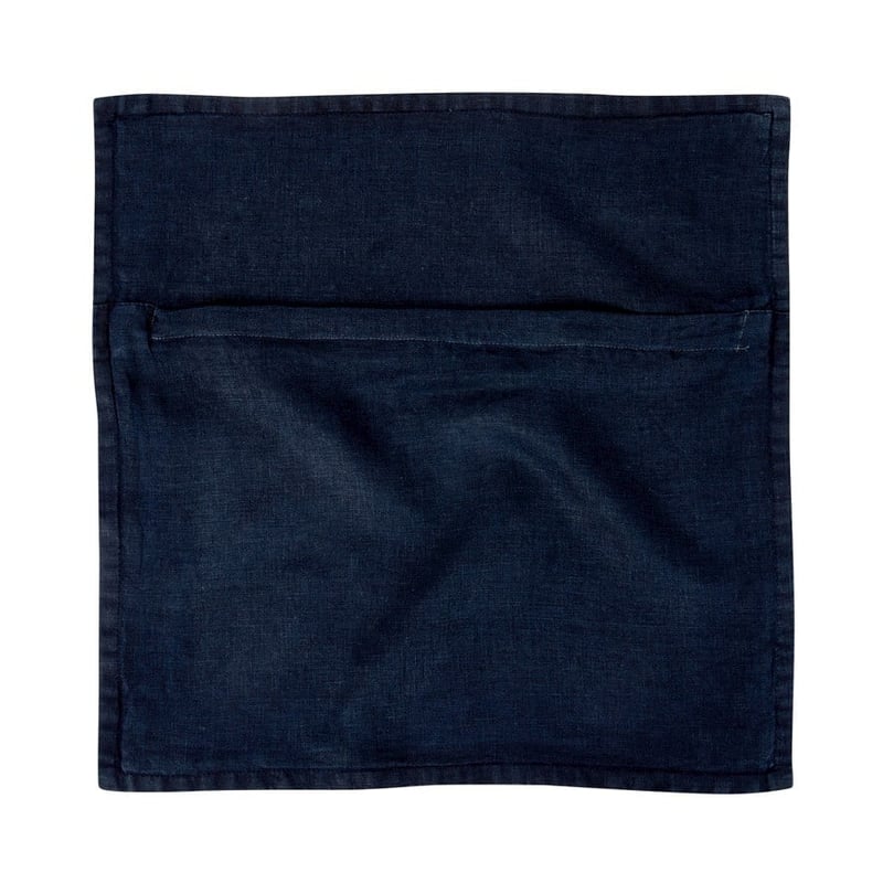 Belgian Vintage Washed Linen Navy Cushion Covers 