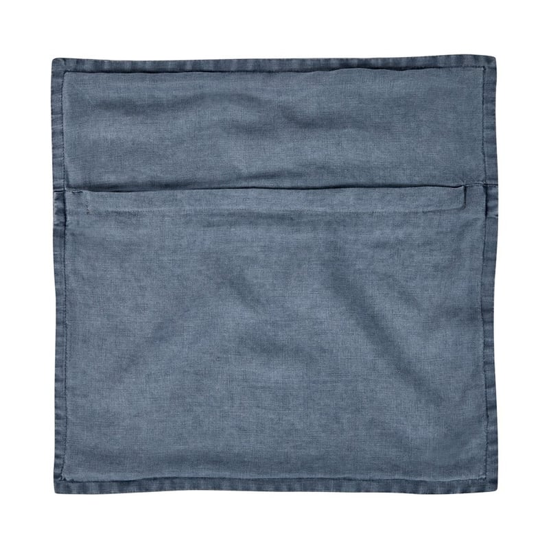 Belgian Slate Vintage Washed Linen Cushion