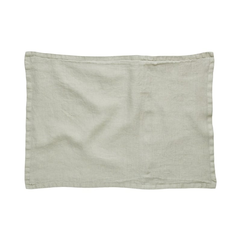 Belgian Vintage Washed Linen Eucalyptus Long Cushion Cover