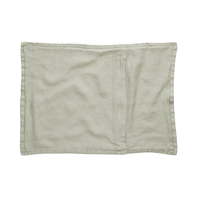 Belgian Vintage Washed Linen Eucalyptus Long Cushion Cover